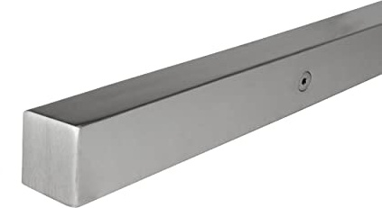 INOXLM corrimare in acciaio inox AISI 304 con finitura satinata 30x30 mm | Corrimano made in Italy | Fai da te | Ideale per uso interno ed esterno (2000 mm)
