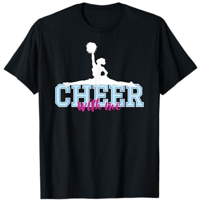 Cheer With Me Cheerleading Pompoms Cheerleader Maglietta