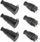 Schutzkontakt-Stecker & Schutzkontakt-Gummikupplung, ohne Kabel, nd langlebig Kann für 0.5-3cm² Kabel，IP44 230V，16A，Schukostecker und Schukokupplung ，6pack