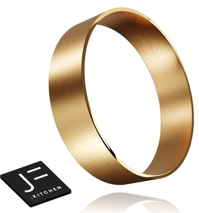 JF.kitchen® | NYHET: 6 servettringar av 18 karat förgyllt rostfritt stål Ø – 4 cm (guld)