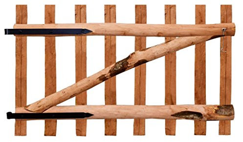 ZEYUAN Portillon de clôture Bois de noisetier imprégné 100x60 cm,Barriere Jardin Exterieur,Barriere Jardin,Portillon Grillage