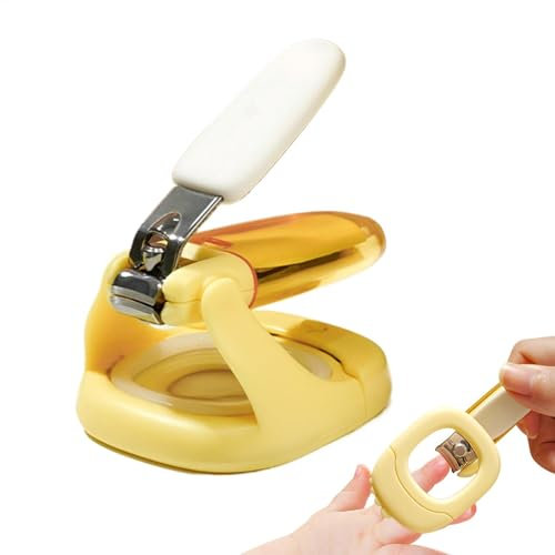 Sichere Baby-Nagelknipser,leuchtende Baby-Nagelknipser | Nageltrimm-Fingernagel-Styling-Tools | Drehbarer Taschen-Zehennagelschneider für unterwegs, tragbarer Nagelschneider aus Edelstahl für zu Hause