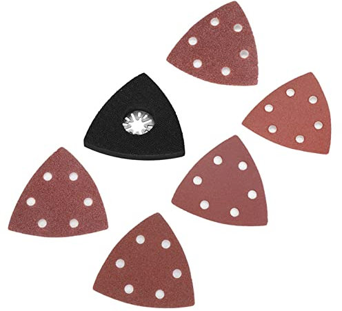 101pc Sanding Set Sandpaper for Oscillating Multi Tool Cutting Cutter Pad - Best for Finishing Work - Includes 90mm Sanding Sheets - Suitable for Metal, Aluminum, Copper