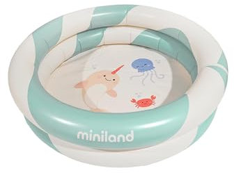 Miniland – Aufblasbares Baby-Planschbecken 60 cm, Kompakter und Sicherer Rundpool für Babys