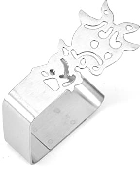 Qsvbeeqj Clips decorativos para mantel, de acero inoxidable, para restaurante, cocina, boda, fiesta, mantel, clip