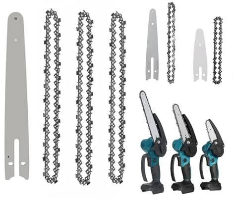AOIUU 4 6 Pollici 8 Pollici Barra Guida Catena Set 1/4 P for Mini Motosega elettrica Taglialegna Utensili elettrici Catene di Ricambio di Ricambio(8 inch 4PCS)
