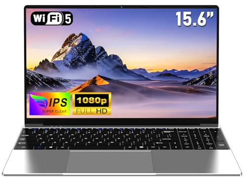 NAIKLULU 15.6 Inch Laptop with 4425Y Processor, 8GB RAM 256GB SSD Laptop 2026 Computer Pc, FHD 1920 x 1080P, 5000 MAh/38.5Wh, TF Card, Webcam, Touchpad, Student/Home/Business