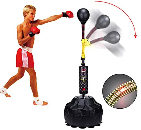 NANANA Punchingball Boxen Set Boxsack Erwachsene Freistehend Standboxsack, Jugend Boxtraining Standboxball Höhenverstellbar 145-180cm Boxsack Boxständer
