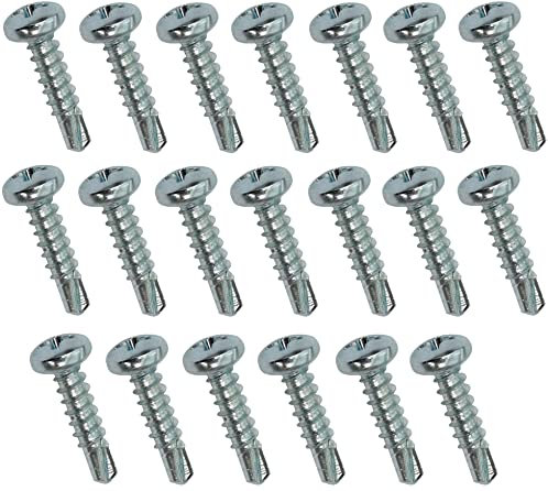 AERZETIX - C44712 - Set di 20 - Vite per lamiera autoperforante - testa cilindrica bombata - Ø3.9x16mm - DIN 7504 N - acciaio zincato - impronta a PH/cruciform - fai da te - ristrutturazione