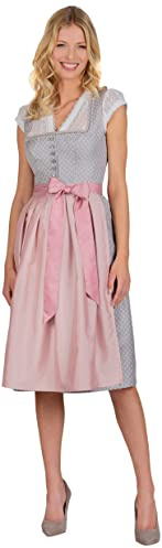 Stockerpoint Dirndl di Valencia Vestito per Occasioni Speciali, Grigio, 48 Donna