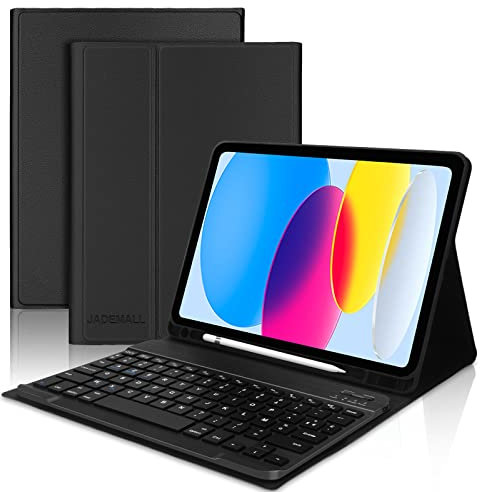 Tastiera iPad 11 Generazione A16 2025/10 Generazione 10.9 2022, Custodia Tastiera per iPad 10/11 A16 2025, Italiano QWERTY Bluetooth Staccabile con Supporto per Apple Pencil, Nero