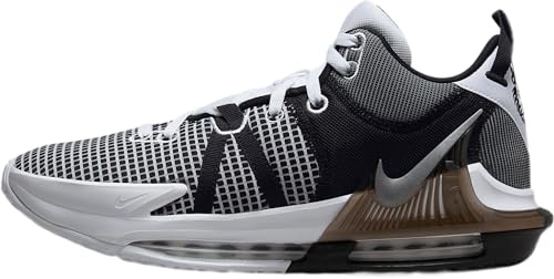 Nike Lebron Witness 7 Basketball Shoes Size - 11.5 White/Metallic Silver-black