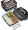WILIVING Lunchbox | Bento Box mit Handyhalterung & Besteckset | Mikrowellengeeignet | Spülmaschinenfest | Auslaufsicher 1400ml | Brotdose mit Fächern