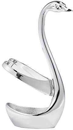 Portacucchiaio, Utensili da Cucina in Acciaio Inossidabile a Forma di Cigno, Utensili da Caffè, Set di Posate, Forchetta, Cucchiaio, Supporto Per Tavolo da Pranzo(Heart-shaped)