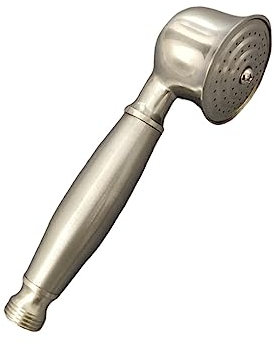 osiuujkw Cabezal de ducha de baño Retro, rociador de grifo montado en la pared, Hardware de presión, soporte para ducha de mano resistente al desgaste, Cabezal de ducha cepillado