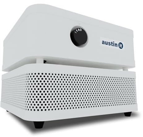 Austin Air it Room Luftrenare med VOC kolfilter – personligt HEPA-filter luftrenare för enkelrum – bärbar allergirenare – snygg bordsrenare för damm, perfekt för resor