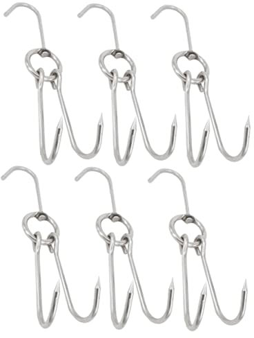CRILSTYLEO Crochets À Viande En Acier Inoxydable Crochets À Saucisse Pratiques Pour Suspendre La Viande Sur Gril