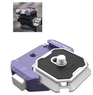 FALCAM F38 Quick Release Plate Kit-Purple,Multi-Hole Camera Mounting Adapter Can be Used with Shoulder Straps with 1/4 to 3/8 Screw Thread for DSLR Camera Tripod Monopod