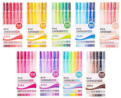 Lot de 6/12/54 marqueurs acryliques de couleur, stylo de peinture acrylique, stylo gel, marqueur de peinture pour verre, métal, peinture
