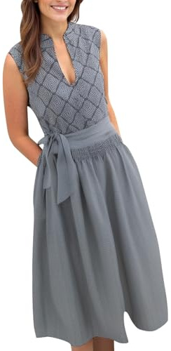 Dirndl para mujer midi, vestido tradicional tradicional para mujer, moderno, vestido tirolesa, elegante, traje bávaro, moderno, vestido tradicional para Oktoberfest, plata, XXL