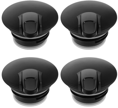 MAGICLULU 4 Pezzi Coperchio Sostitutivo Nero per Caraffa da Caffè Isolamento Termico Tappo Sigillato per Bollitore Erogatore Acqua Ricambio Compatibile per Macchina da Caffè e Tazza da