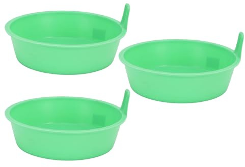Fafeicy Lot de 3 Bacs à Nourriture en Plastique PP épais pour Bétail, capacité de 4 L pour Poulet, Canard, Oie, Bol d'alimentation et D'abreuvement Extérieur pour Poulailler