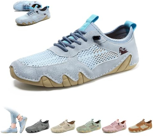 Barfotaskor Dam Herr Sommar, Ultralätta Andningsbara Mesh Sneakers, Bekväma Slip-On Skor med Halkfri Sula För Vandring, Utomhus, Cykling och Pendling