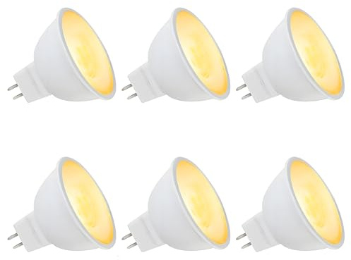 Makergroup MR16 LED Bulb, Outdoor Landscape MR16 Light Bulbs, 3W Gu5.3 Bi-pin Base 12V Low Voltage LED Spotlights Warm White 2700K-3000K for Landscape Lighting Garden Yard Lights 6-Pack
