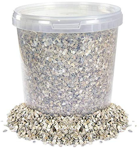BusyBeaks Hen Sized Oyster Shell | Premium High in Calcium Poultry Grit | Enhances Strong Bones Digestion System and Quality of Eggs | Chicken Hen Animal Wildlife Mixture | Natural Food Mix (1L Tub)