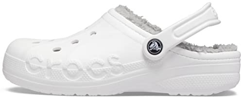Crocs Unisexe Adulte Baya Lined Clog Sabots, White/Light Grey, 42/43 EU