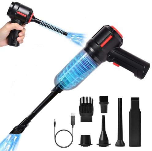 URAQT Handheld Vacuum, 9000PA Powerful Car Vacuum Cleaner Cordless, 120W High Power Wet & Dry Mini Vacuum Cleaner, Lightweight Portable Car Hoover for Kitchen, Car, Office, Home, Pet Hair Cleaning