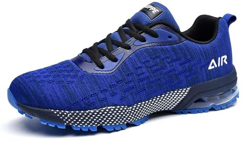 GOOBON Sportschuhe Herren Air Schuhe Laufschuhe Running Walking Sneakers Leichte Dämpfung Turnschuhe Blau 41 EU