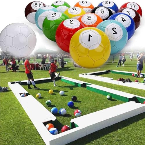 16 Stück Snook-Fußball, Billard-Snooker-Fußball, verschleißfester Snooker-Ball, riesiger Snooker-Fußball, Straßenspiel, Sport, Unterhaltung für Erwachsene im Freien, Geschenk für Erwachsene, 22cm