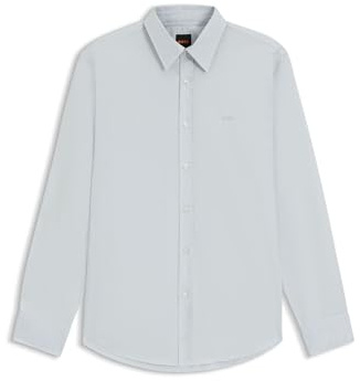 BOSS Hommes Relegant 6 Chemise Regular en Popeline de Coton avec Logo brodé