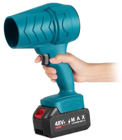 Turbo Jet Blower, 800W 38000RPM Handheld Mini Cordless Leaf Blower with 3000mAh Battery & Charger, Stepless Portable Dust Cleaner for Patio Cleaning, Drying, Blowing Leaves