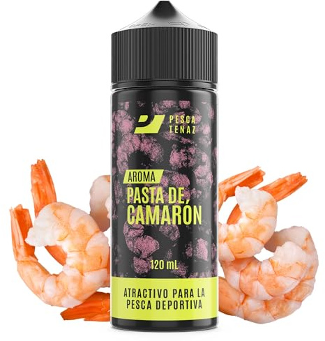 PESCA TENAZ | Aroma Pasta de Camarónes para Pesca Deportiva. Atractivo liquido Que Puede ser Usado para engodos y cebos Artificiales (Uso Frio, sin cocciòn) - Apto para la Pesca en Mar (120mL)