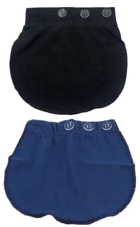 Pant Waist Extenders 8pcs Maternity Pregnancy Waistband Belt Soft Adjustable Elastic Pants Lengthening Waist Extenders Button Mother Loose(Blue)