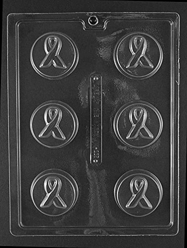 Grandmama's Goodies M225 Awareness Ribbon Cookie Chocolate Candy Soap Mold with Exclusive Molding Instructions