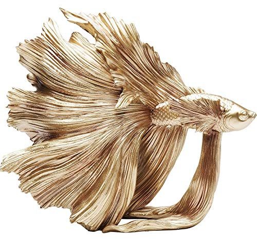 Kare Design deco figure Betta Fish, gold, home decor, handmade, 37cm, animal figures, room decor, home decor for living room, bedroom, hallway