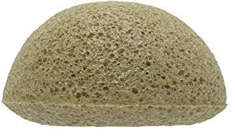 KONJAC KIREI PARIS Eponge Konjac nettoyante gommage visage soin visage maquillage point noir 100% naturelle homme femme Marque Française (Thé vert)
