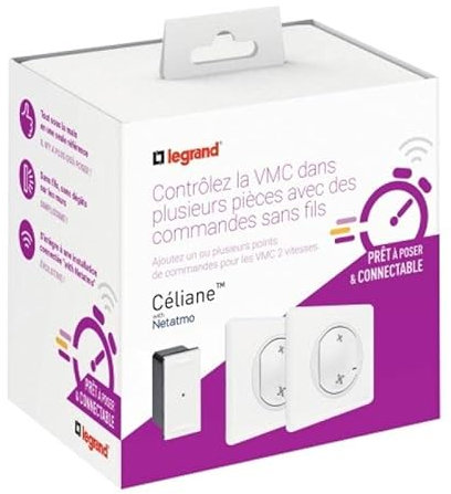 pret à poser - commande vmc - legrand céliane - blanc - legrand 067764