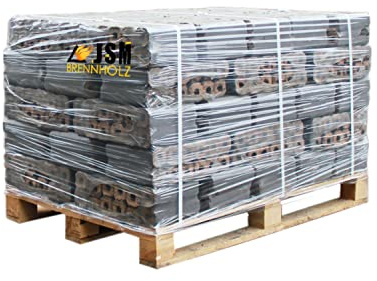 JSM-Brennholz Eichenholzbriketts Pini&Kay - 1 Palette 480 kg / 760 kg - für Kamin, Ofen, Grill, Smoker - 1 Brikett ca.23x6 cm (480 kg)