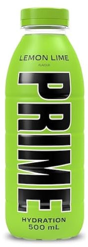 PRIME Hydration Lemon Lime, Bebidas deportivas, Electrolitos mejorados para reponer líquidos, 250 mg de BCAA, vitaminas B, antioxidantes, bajo contenido en azúcar, 500 ml
