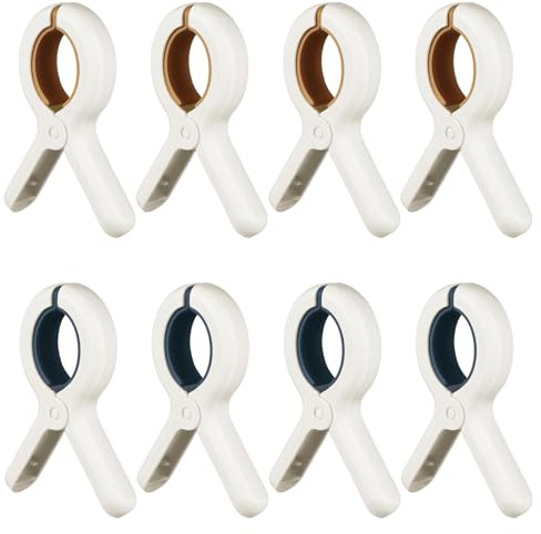 8 Pcs Beach Towel Clips for Beach Chairs Sun Lounger,Non Slip Plastic Towel Clips,Heavy Duty Large Towel Holder Clip Clothes Pegs for Beach,Garden,Pool