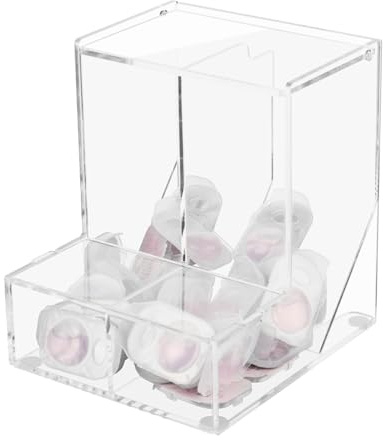 Beautyflier Disposable Daily Contact Lens Dispenser, Desktop and Wall Mounted 2 IN 1- Universal for All Brands, Dispenser, Organizer, & Storage for Contact Lenses, Cosmetic Contact lenses (Clear)