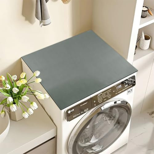 60 x 60 cm - Tapis de machine à laver sur le dessus universel - Tapis de machine à laver antidérapant en terre de diatomées - Couverture universelle pour machine à laver