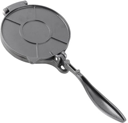 Pressa per tortillas, pressa per quesadillas, pressa per tortillas in alluminio, pressa manuale per tortillas, strumento per la pressatura di pizze e polpette (16 cm nero)