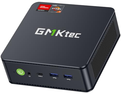 GMKtec AMD Ryzen 7 Mini PC W-11 Pro 7730U(Actualizado 7430U/ 5825U) (8 C/16 T 4,50 GHz), M5 Ultra Dual LAN 2.5G Mini Computer, 32GB DDR4 RAM+1TB PCIe-SSD, WiFi 6, USB 3.2, USB-C, BT 5.2, DP, HDMI