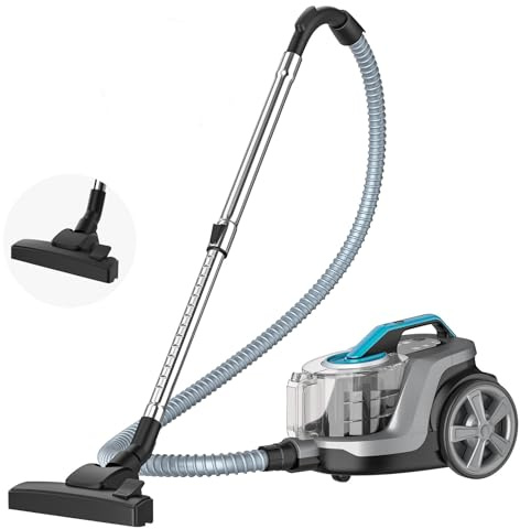 JOPWUE Aspirateur sans Sac,1600w Aspirateur Puissant,4L Capacité Aspirateurs,Compact Power Cyclonic,Facile à Vider (Gris)