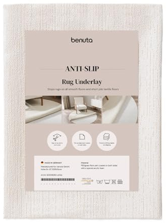 benuta Mattunderlägg - 150 cm rund - Halkskydd stor - Mattgrepp kan klippas till - Halkfritt underlägg för vardagsrumsmatta - Extra underlay